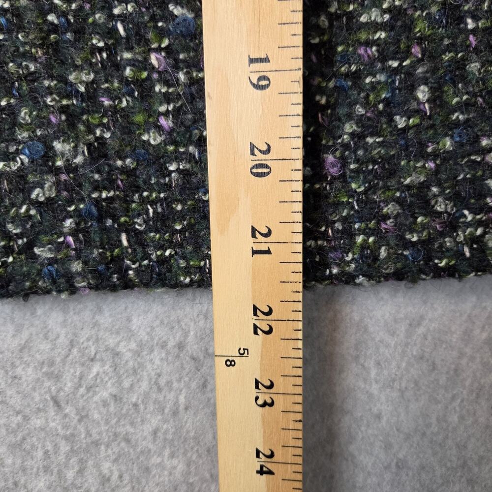J. CREW Wool Blend Tweed Green Lined Knee Length Pencil Skirt Women's 8 - Picture 8 of 10